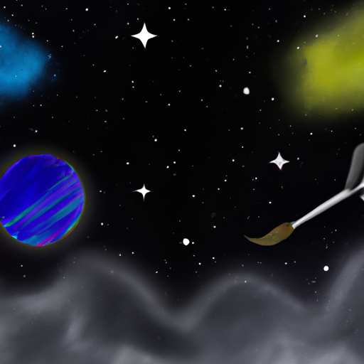 Image with prompt: Paint an outer space scene